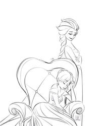 Anna and Elsa sketch