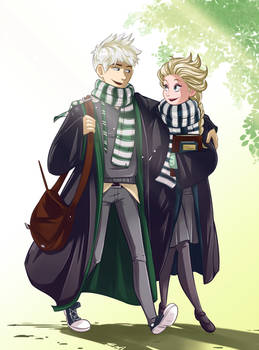 AU: Jelsa in Hogwarts