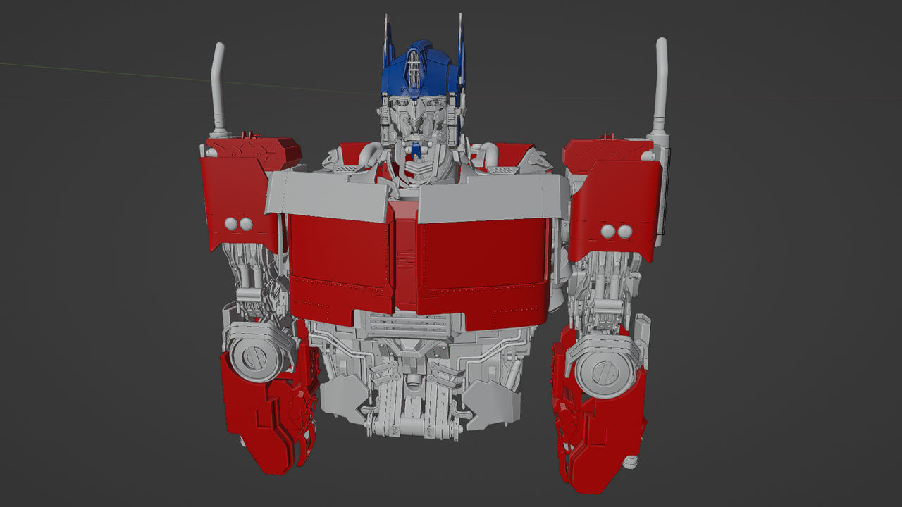Rise of the Beasts Optimus 3D Model in progress by RayUnity3D on DeviantArt