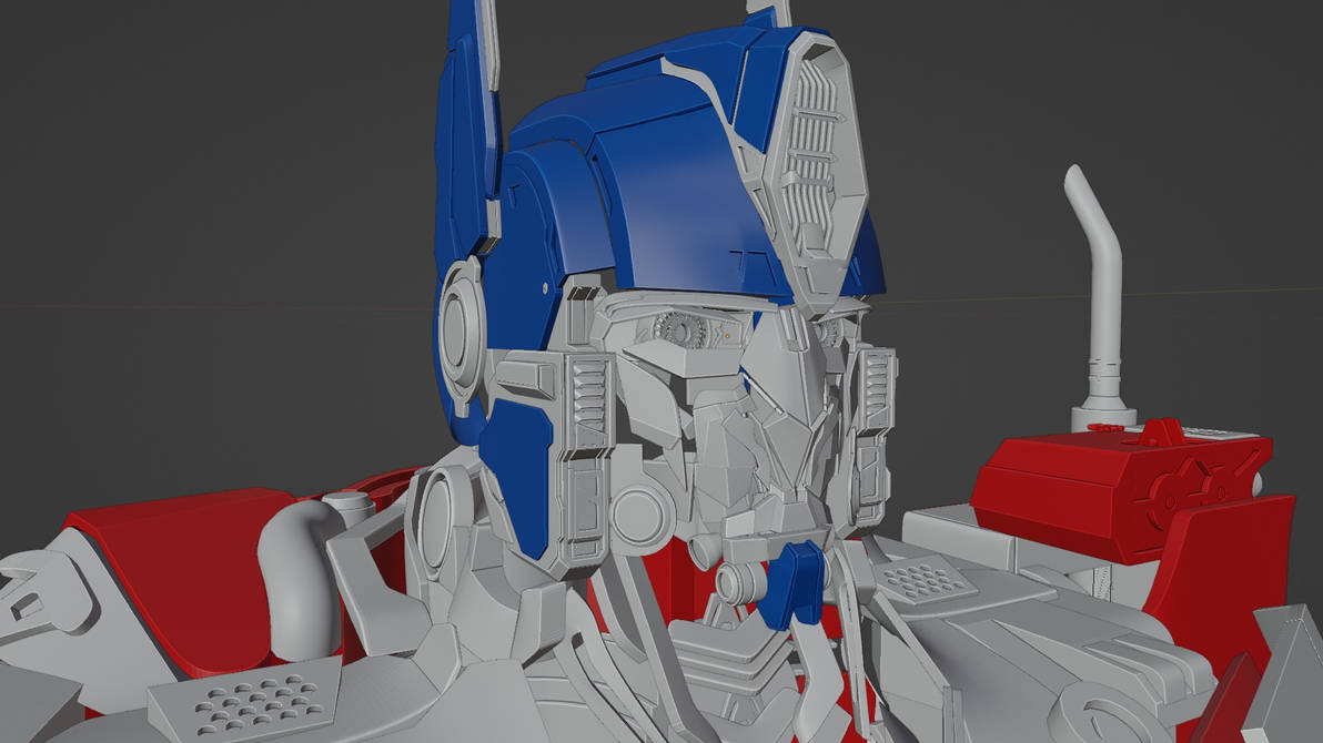 Rise of the Beasts Optimus 3D Model Head progress by RayUnity3D on ...