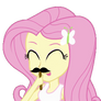 Equestria Girls Fluttershy with a mustache