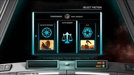 Star Wars Battlefront III Faction Select Concept