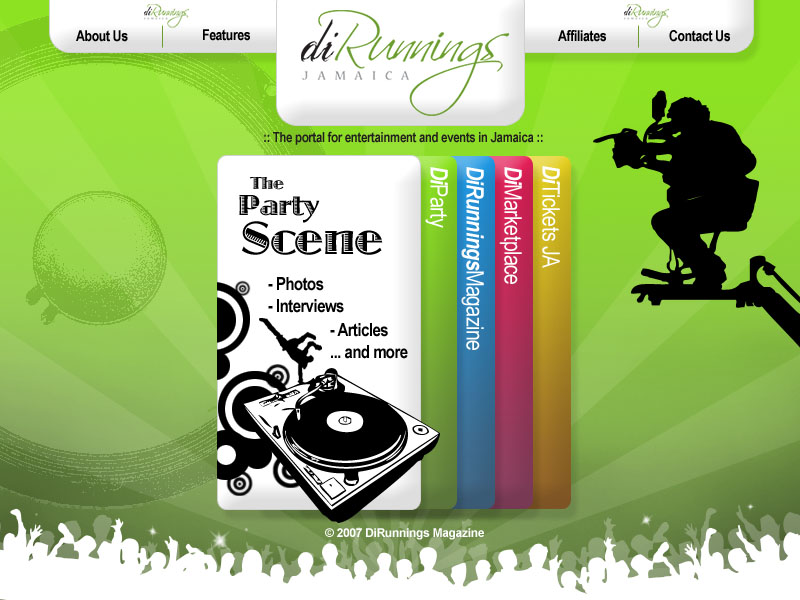 DiRunnings Website layout