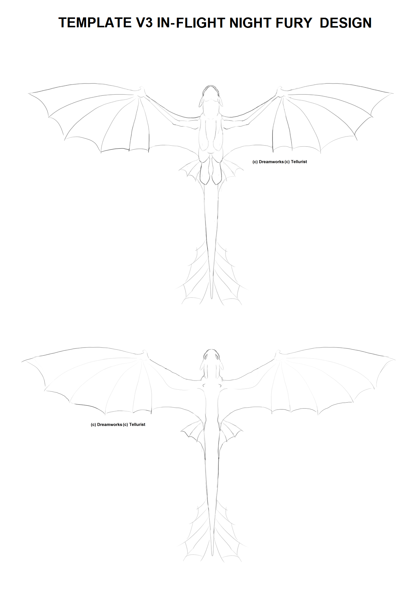 Night fury Template V3 by Tellurist on DeviantArt night-fury-template-v3-by-tellurist-on-deviantart