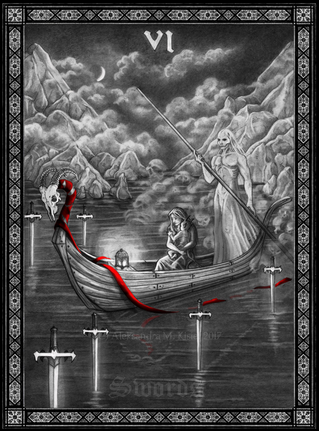 Six of Swords Artwork by Doberlady
