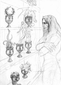 Tarot: Seven of Cups WIP