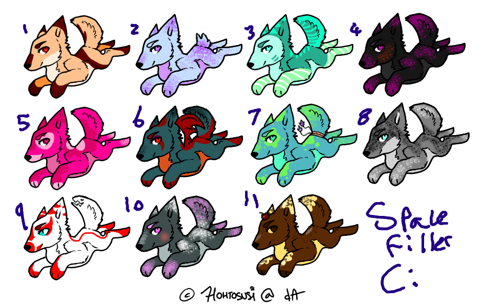 Free Wolf Adoptables (CLOSED)