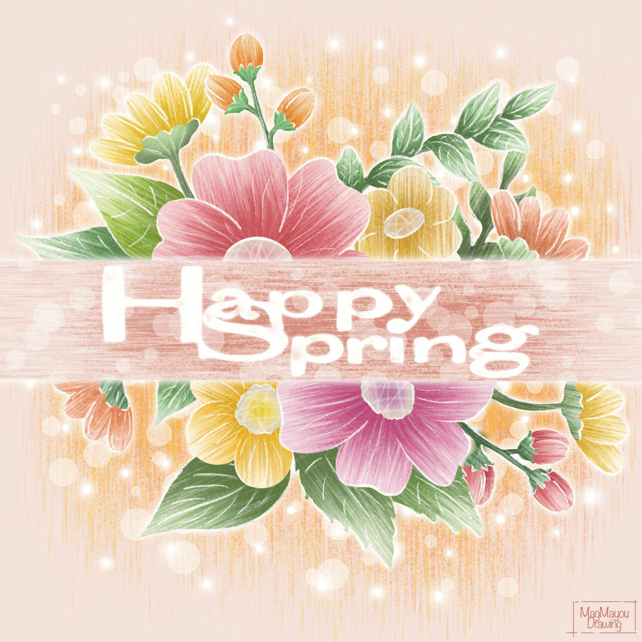 Happy Spring Art Script Happy Spring by MagMayou on DeviantArt