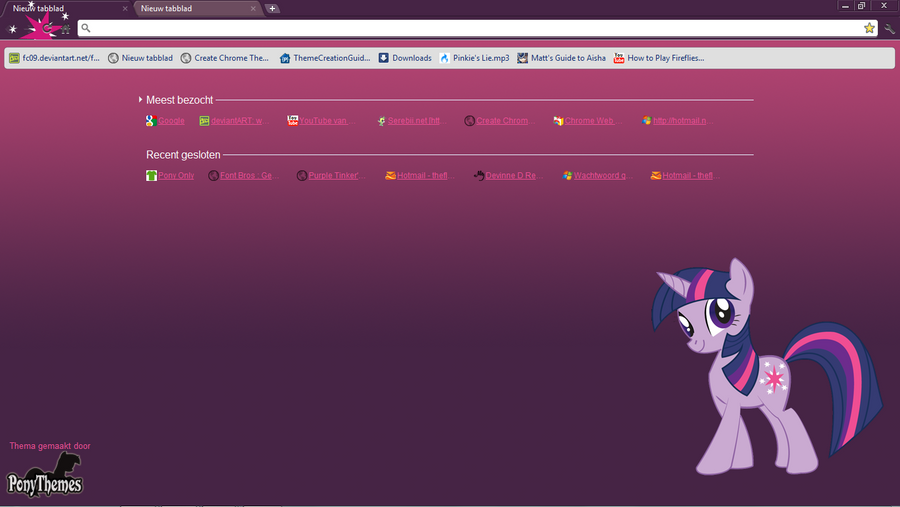 Twilight Sparkle Theme GChrome