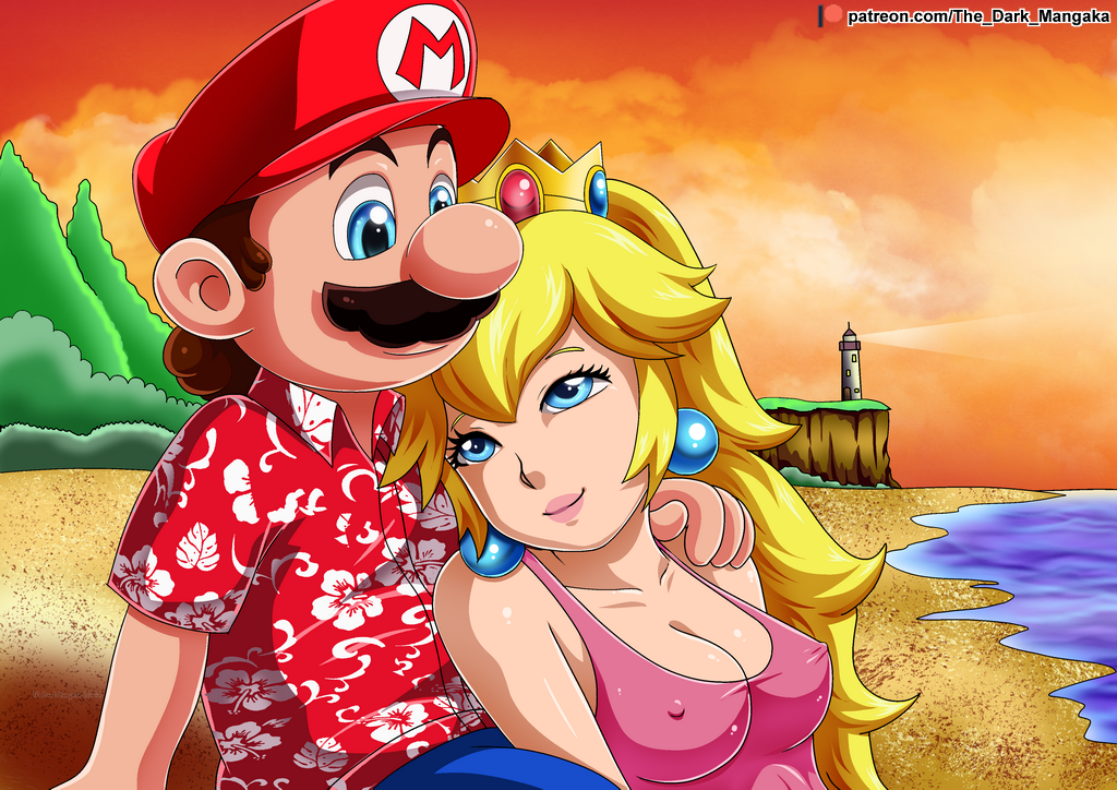 pix Mario X Peach Art commission mario bros x princess peach