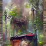 Hut in the woods