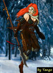 barbarian girl (in a barbarian world) by FrankieTango