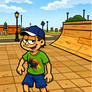 Skater (Garfield-style)