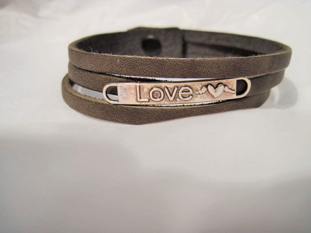 Love leather bracelet