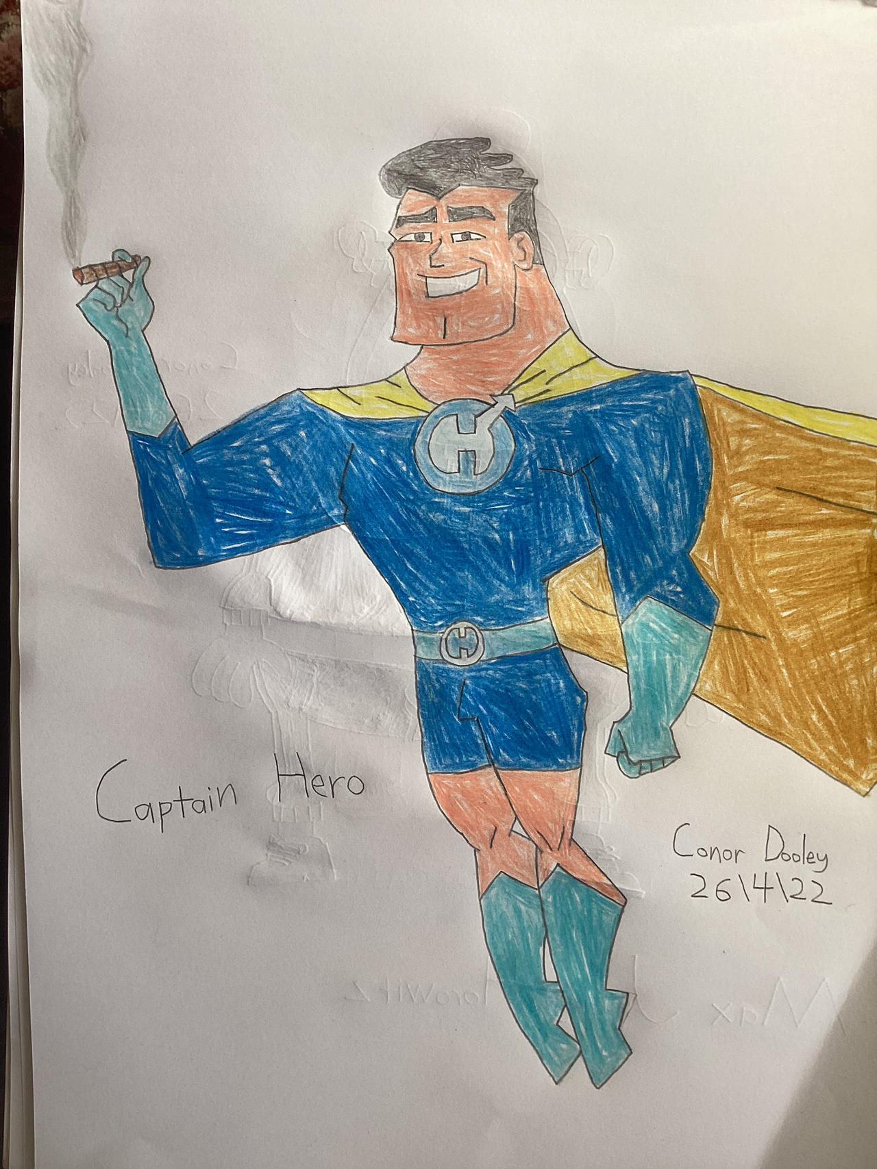 Captain Hero Rotation Captain Hero by ConorTheSimpsonsFan on DeviantArt
