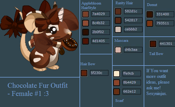 Chocolate Fur Outfit - Female #1