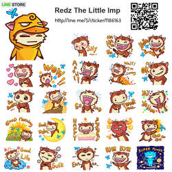 LINE sticker : Redz the Little Imp