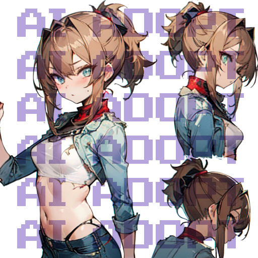 AI CHARACTER SHEET ADOPTABLE 179 Rebel girl by Andrex2000 on
