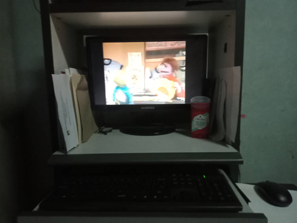 I watching Kermit on computer in office by skyertelevisionsart on ...