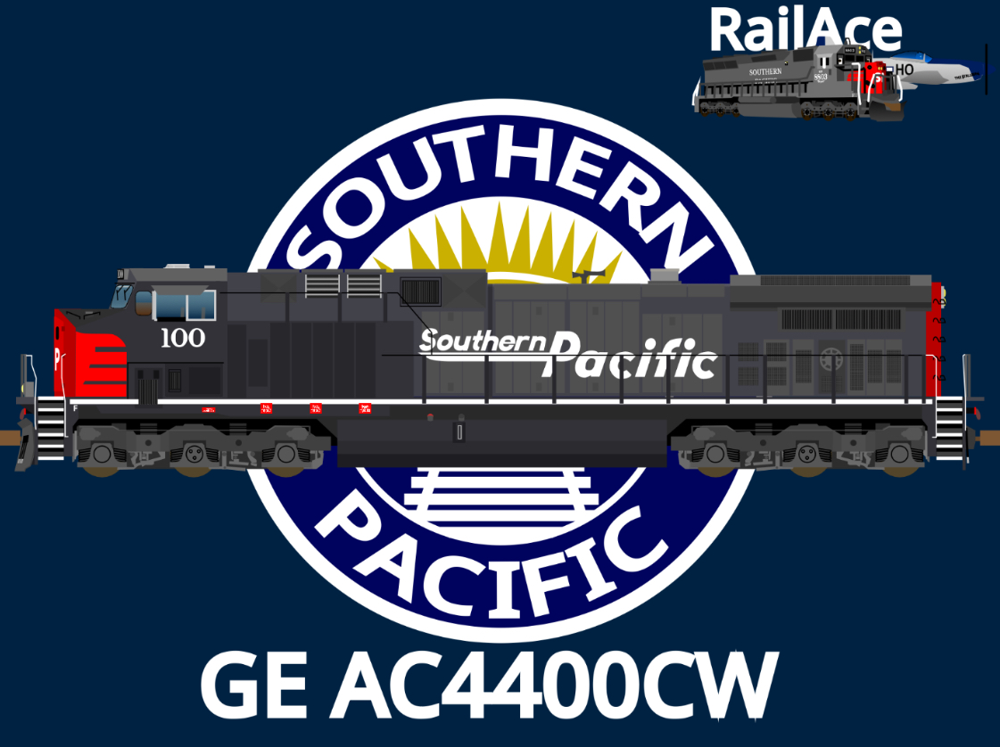 GE AC4400CW (Southern Pacific, Early) by RailAce3815 on DeviantArt