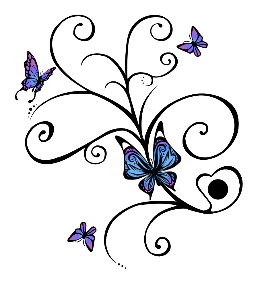 Butterflies tattoo design