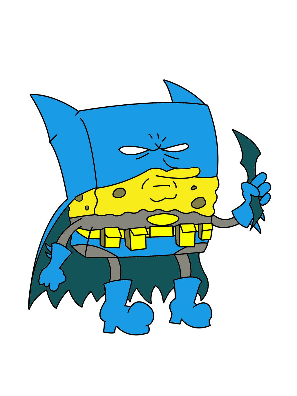 Bat Sponge Project Batsponge-design Classic-Blue by AaronStites on DeviantArt