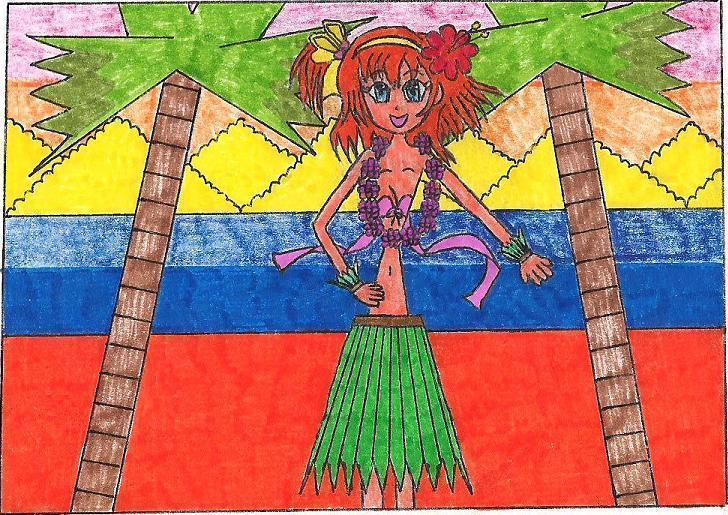 Honoka Kousaka Hula by Sunflorazumarill