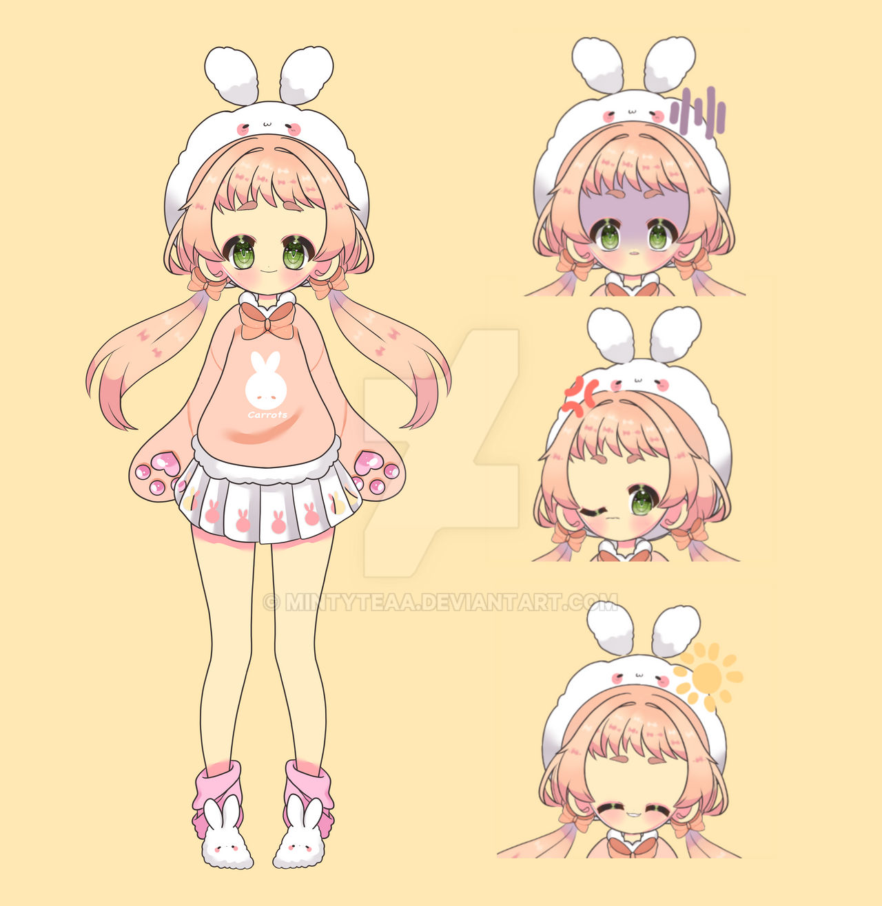 Vtuber Rabbit Butler Vtuber Bunny Adopt, Comes fully Rigged! by Mintyteaa on DeviantArt