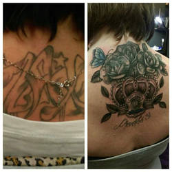 Crown and rose cover-up
