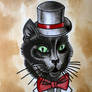 Traditional tattoo ' Gentleman Cat '