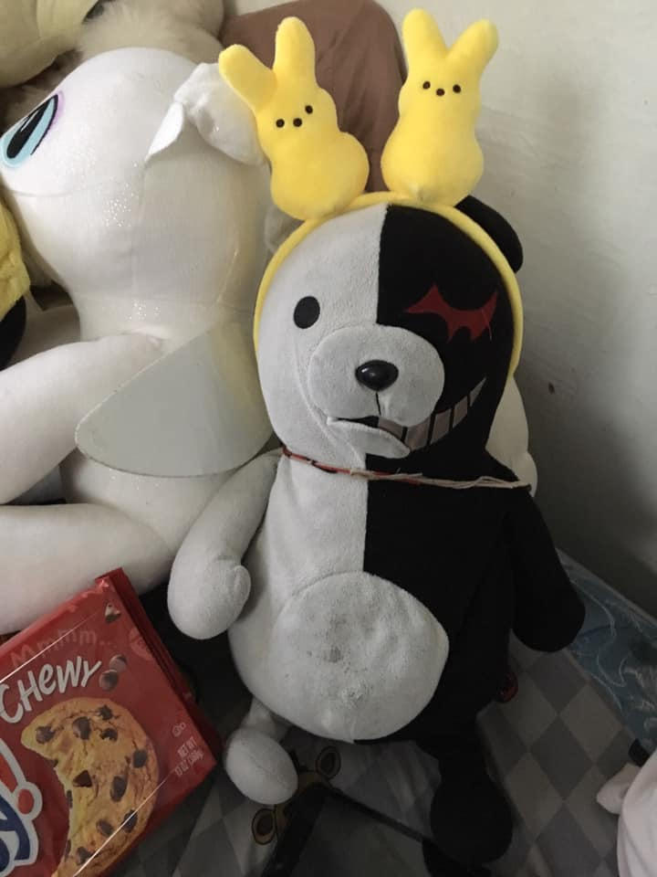 Monokuma Rabbit Monokuma wearing Yellow-Bunny headband by Alyssa-ThePikachu on DeviantArt