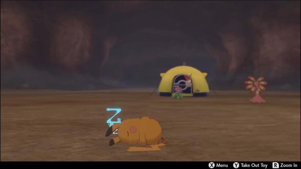 Shiny Sleeping Pikachu In Pokemon Camp by Alyssa-ThePikachu on