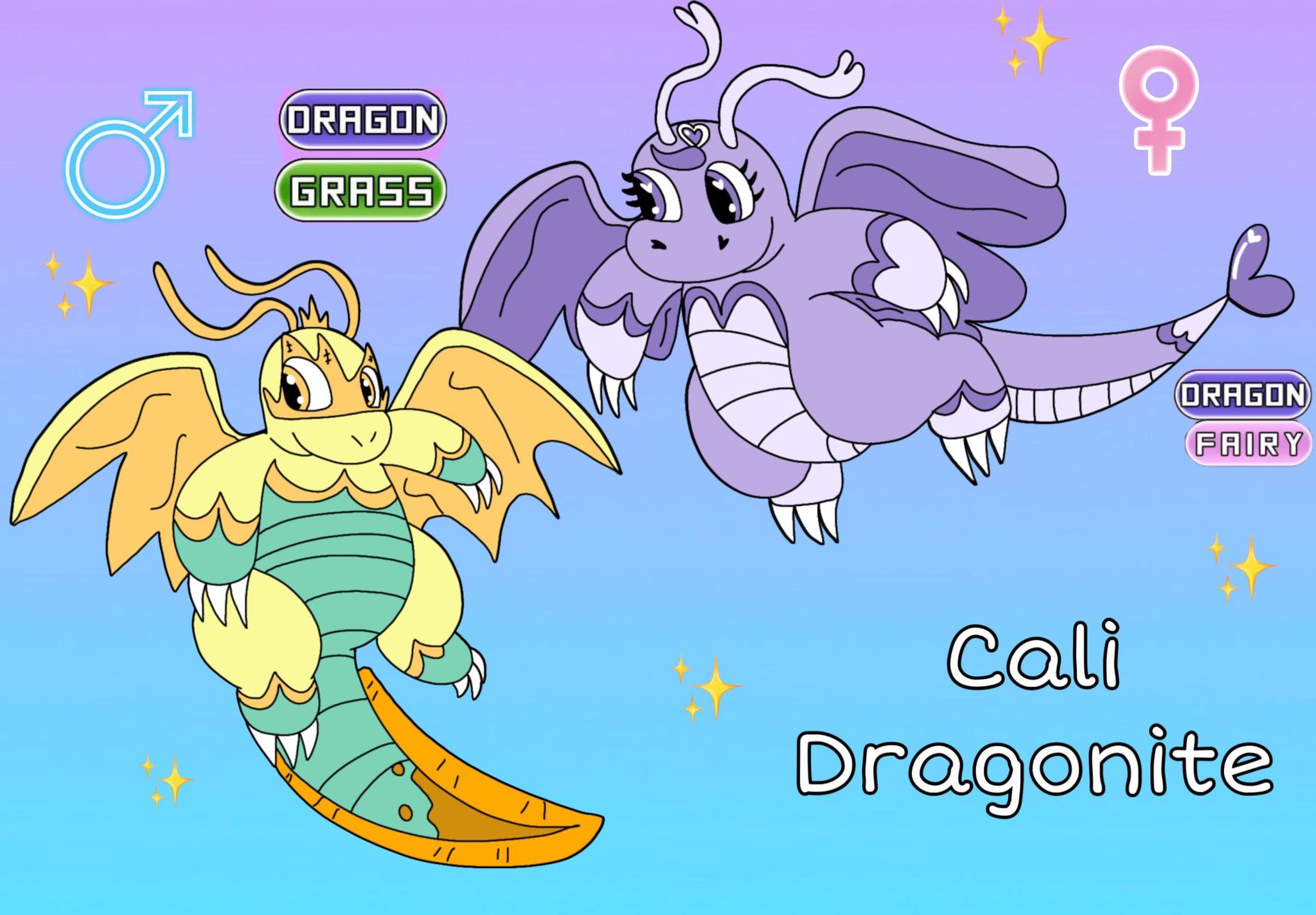 Fakemon/Pokmon Shiny Dragonite Cali Forms by Alyssa-ThePikachu on ...