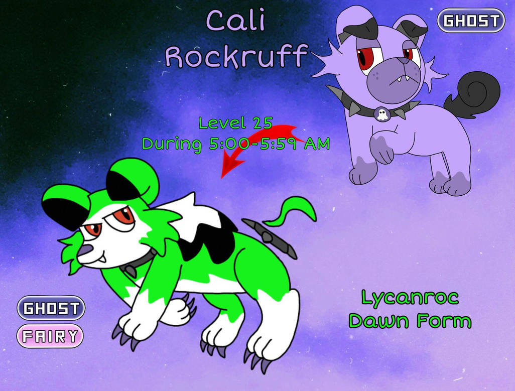 Cali Rockruff + Lycanroc Dawn Form by AlyssaThePikachu on DeviantArt