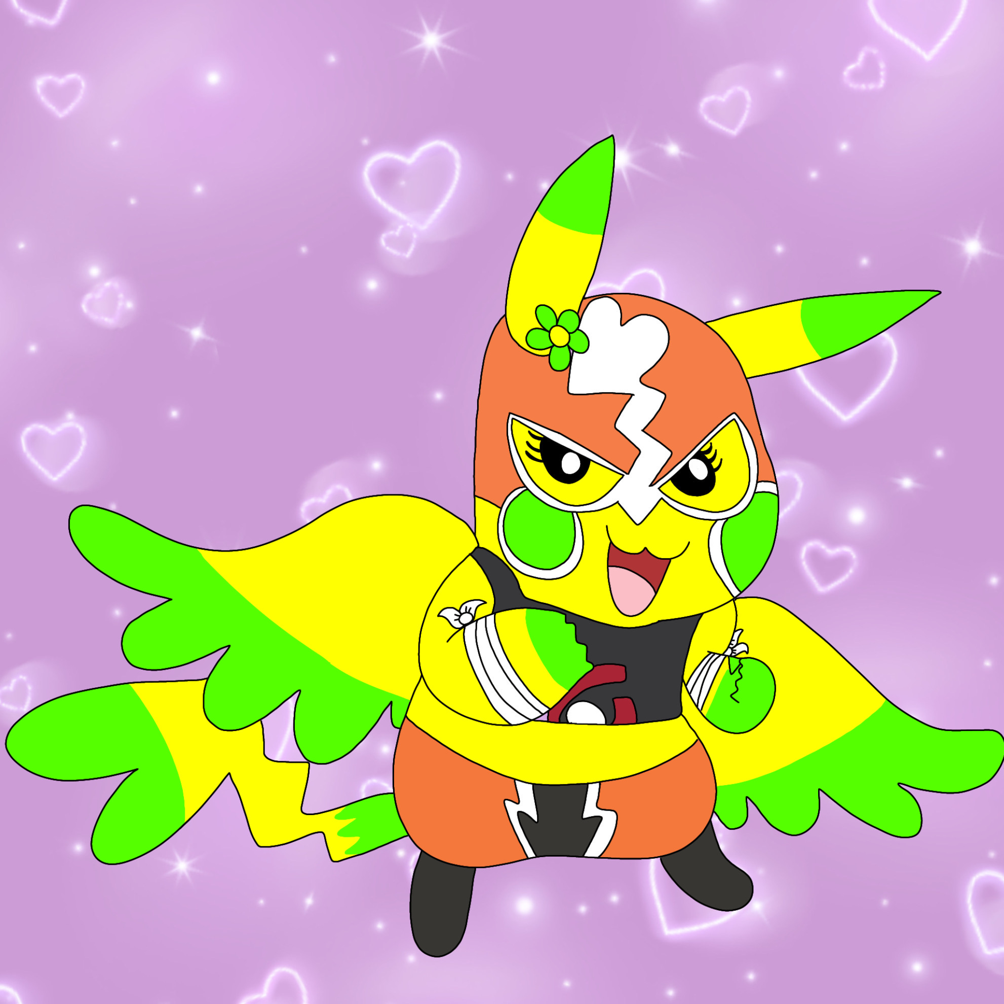 0025 - Pikachu Libre Shiny Edit by JorMxDos on DeviantArt