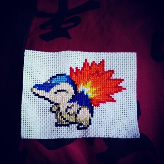 Cyndaquil cross stitch