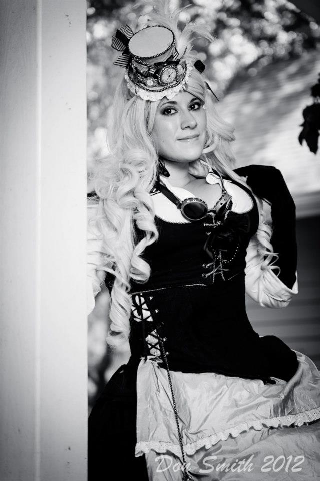 Steampunk Alice Black and White 2