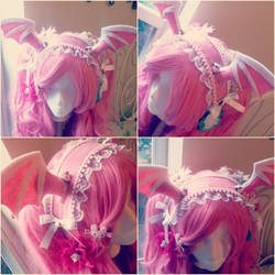 Pink Batwing Maidband