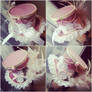 Pink and Cream Elegant Mini Top Hat