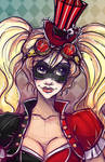 Steampunk Harley Quinn Portrait by NoFlutter
