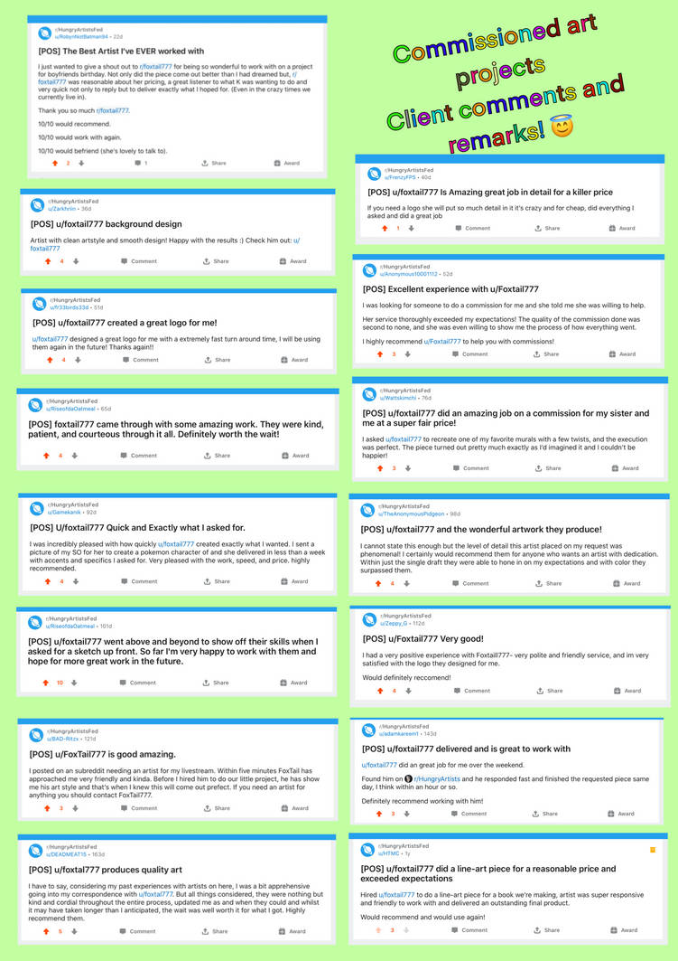 Client remarks and comments by WilsAnne07 on DeviantArt