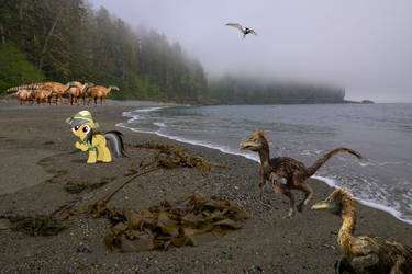 Daring Do and the Dinosaur Beach! by Fyrekobra