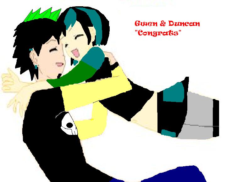 Duncan and Gwen congrats