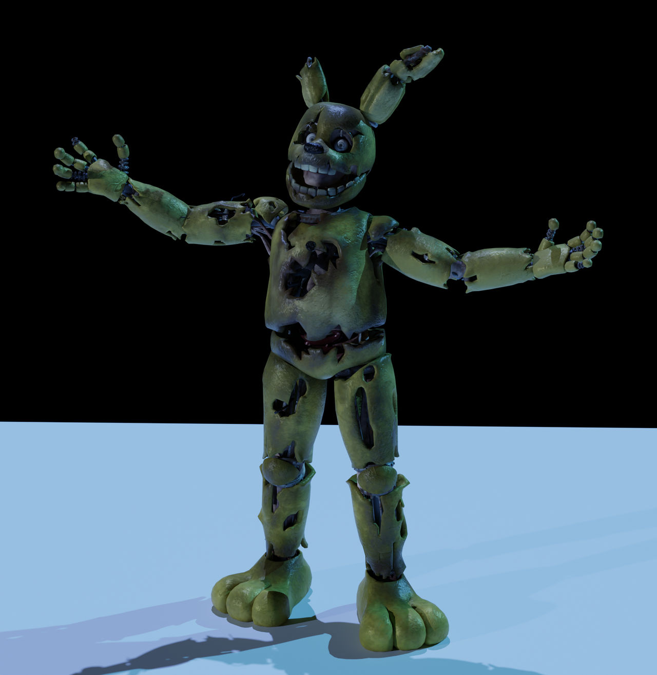 TTO Springtrap model blender port by CaiRexVR on DeviantArt