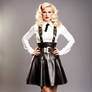 Leather Pinafore With belt