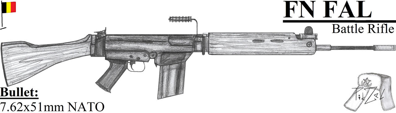 Fal Drawing FN FAL by ThePikzel on DeviantArt