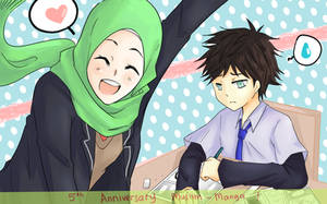 happy 5th anniversary muslim manga!! by akunohime01