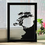 Tree on a Rock Handmade Original Papercut