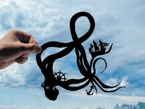 Octopus Ampersand Handmade Original Paper Cut