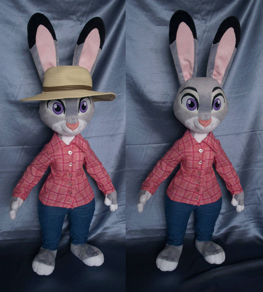 Judy Hopps plushie - farm outfit by adamar44 on DeviantArt